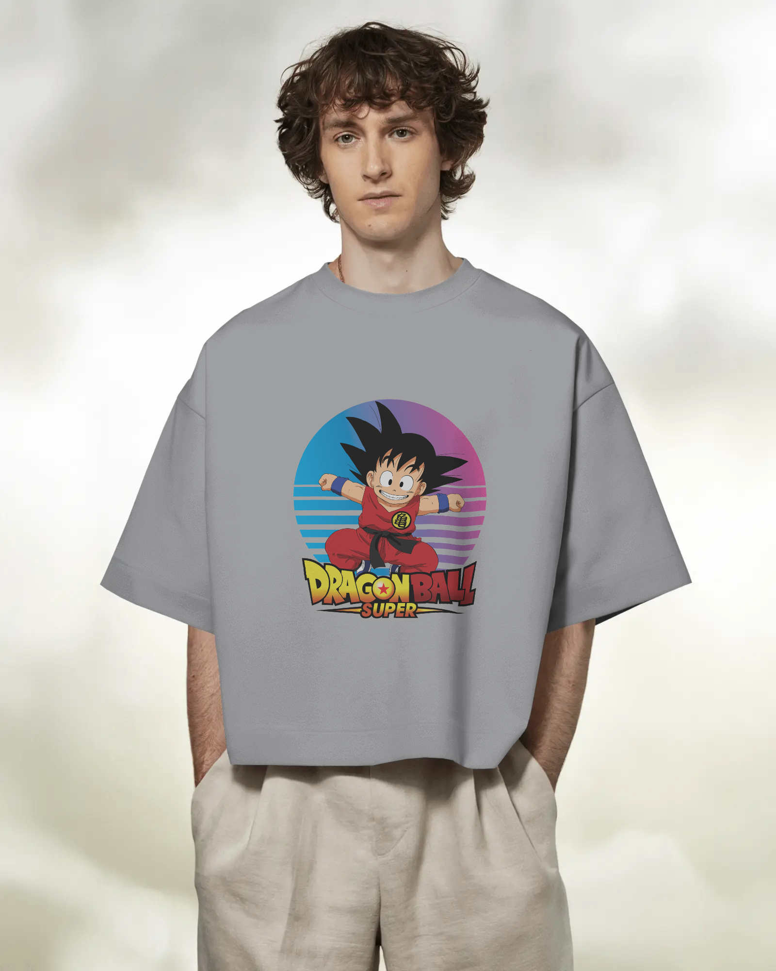 Retro Saiyan Kid Goku T-shirt | Dragon Ball Z Premium Oversized T-shirt