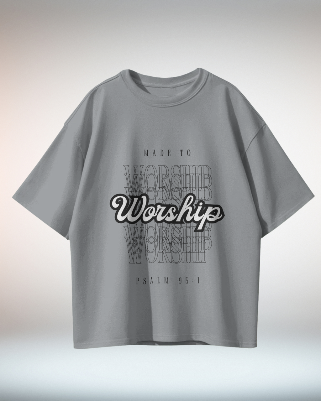 Black White Grunge Minimal Typographic Christian Religious TShirt - Dorcus Wear