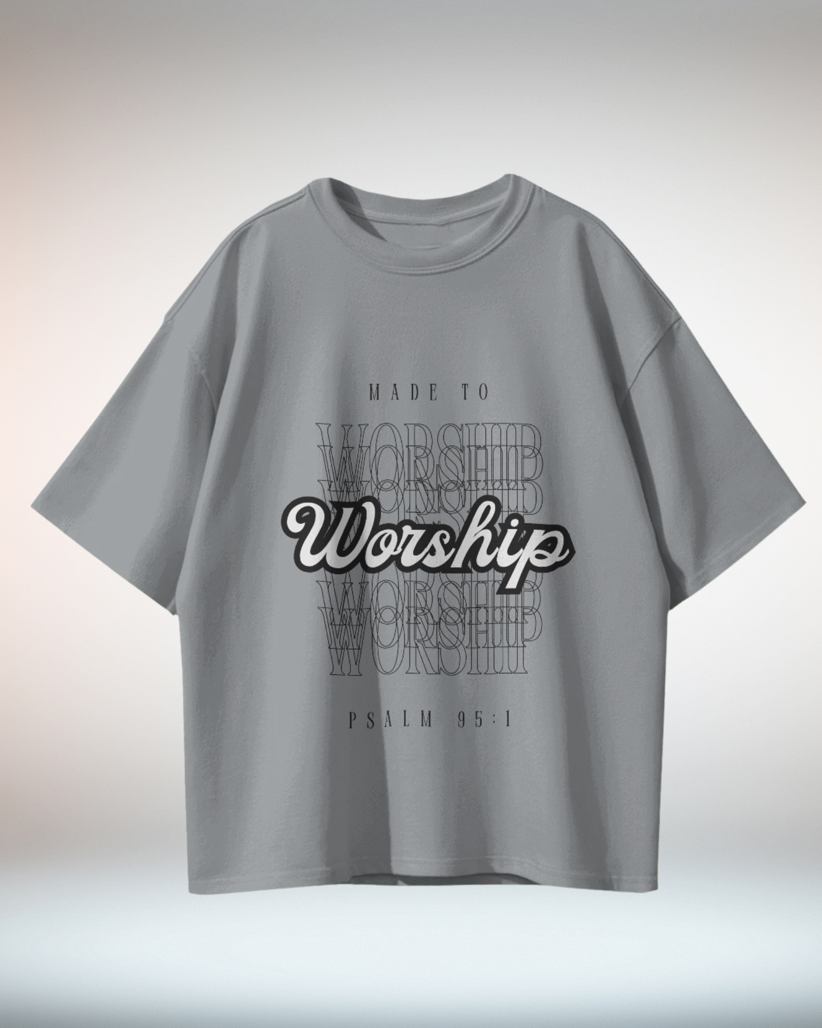 Black White Grunge Minimal Typographic Christian Religious TShirt - Dorcus Wear