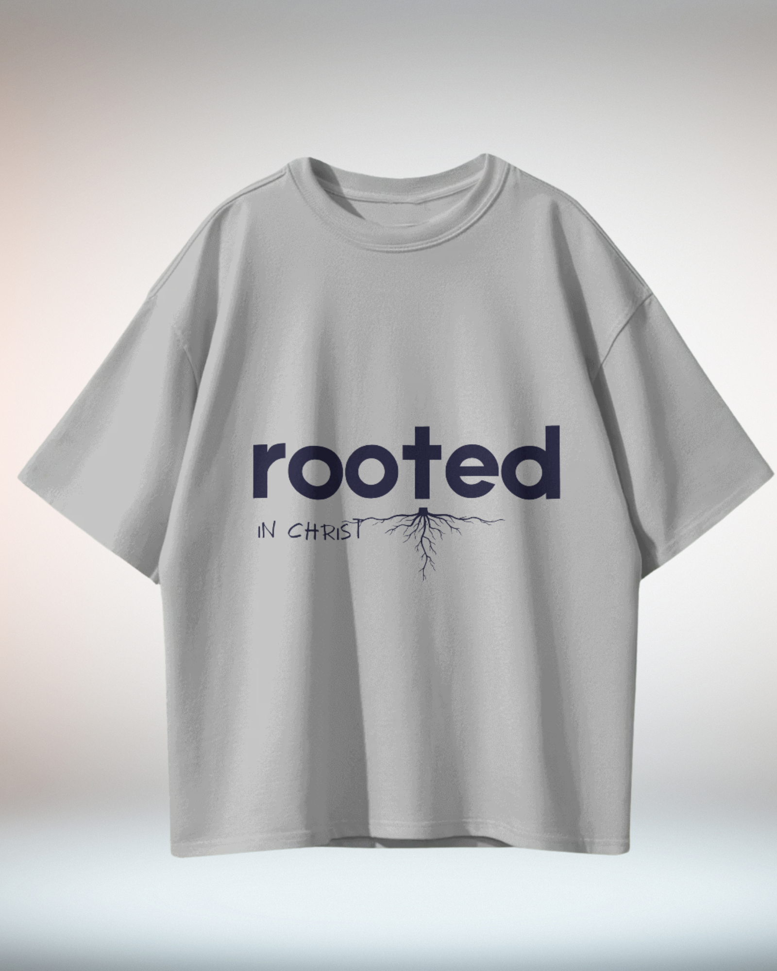 Blue Peach Minimal Typographic Christian Religious TShirt - Dorcus Wear