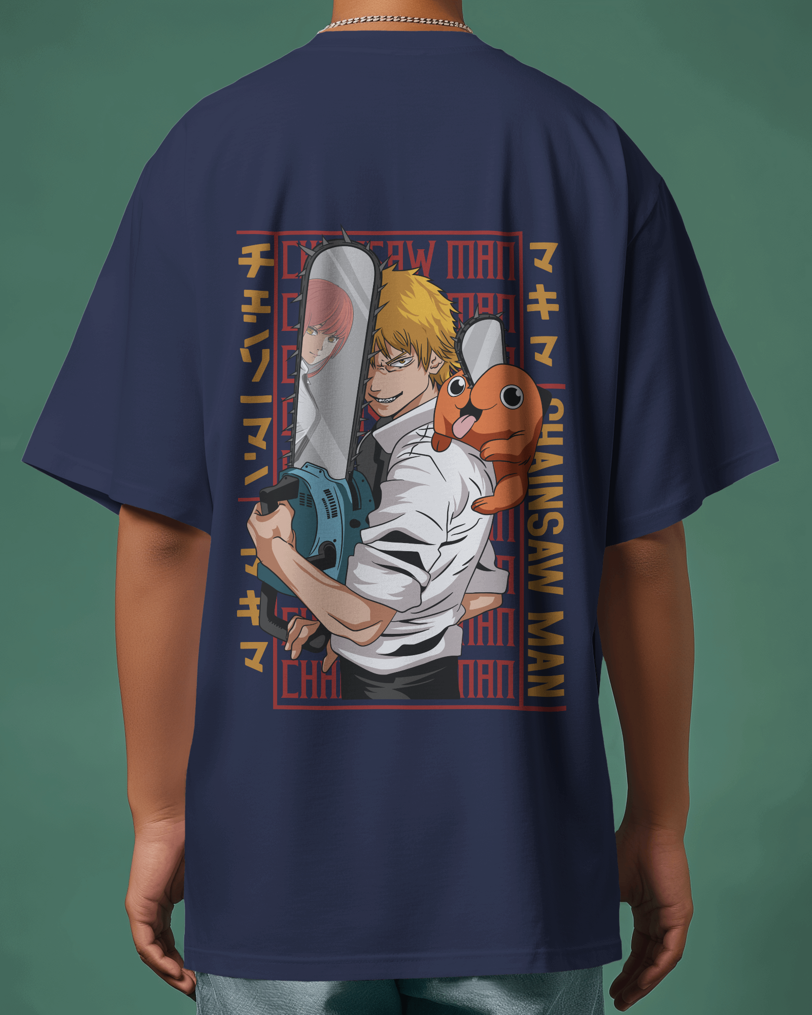 DENJI Chainsaw Man Premium Oversized T-shirt