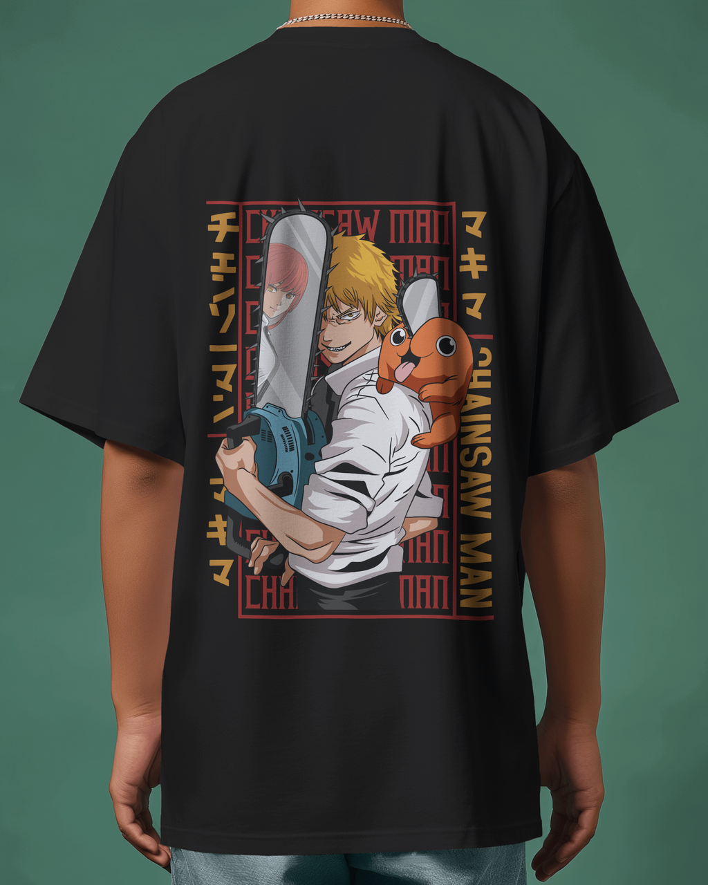 DENJI Chainsaw Man Premium Oversized T-shirt