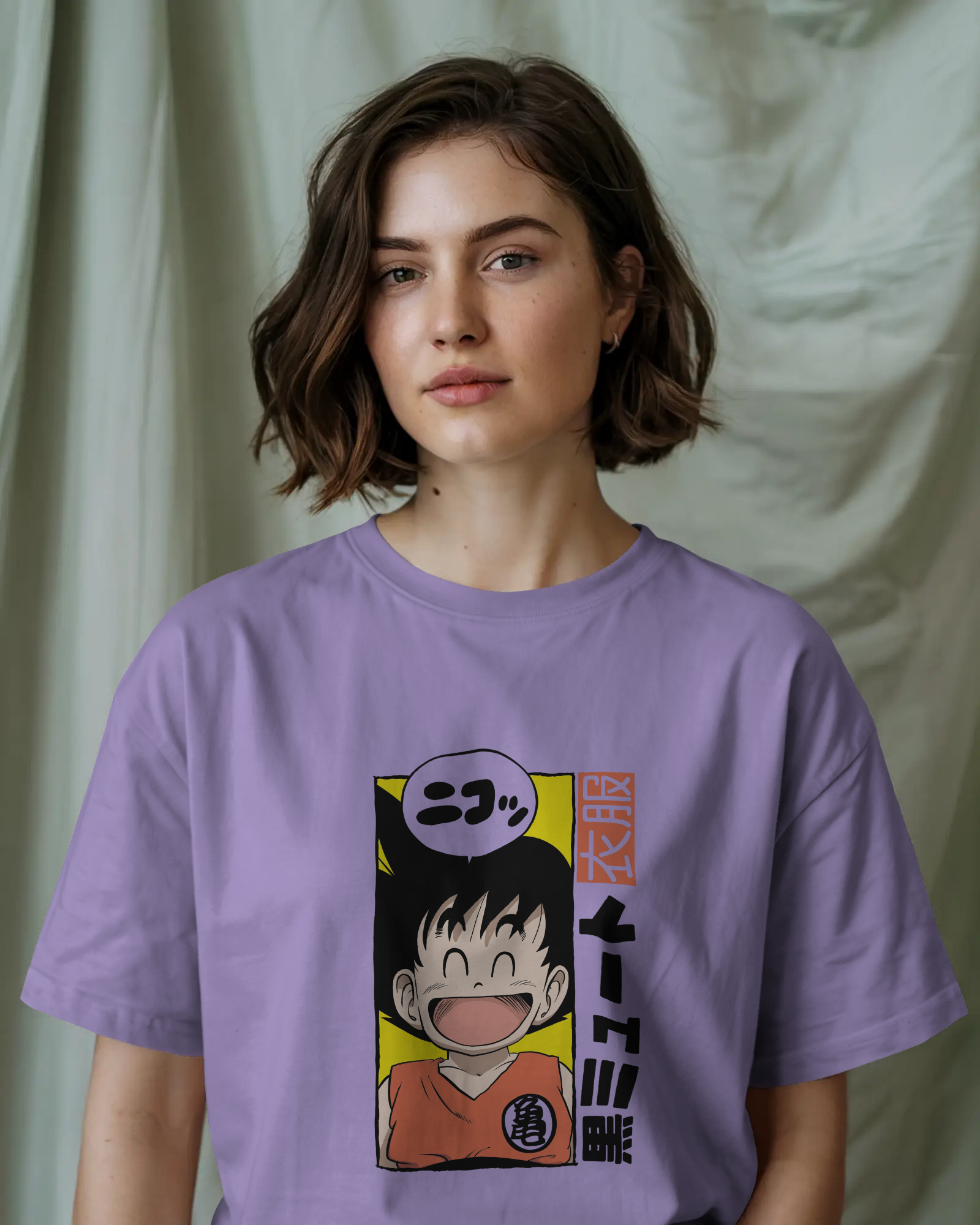 Dragon Ball Happy Goku Premium Oversized T-shirt for Ultimate Comfort and Style