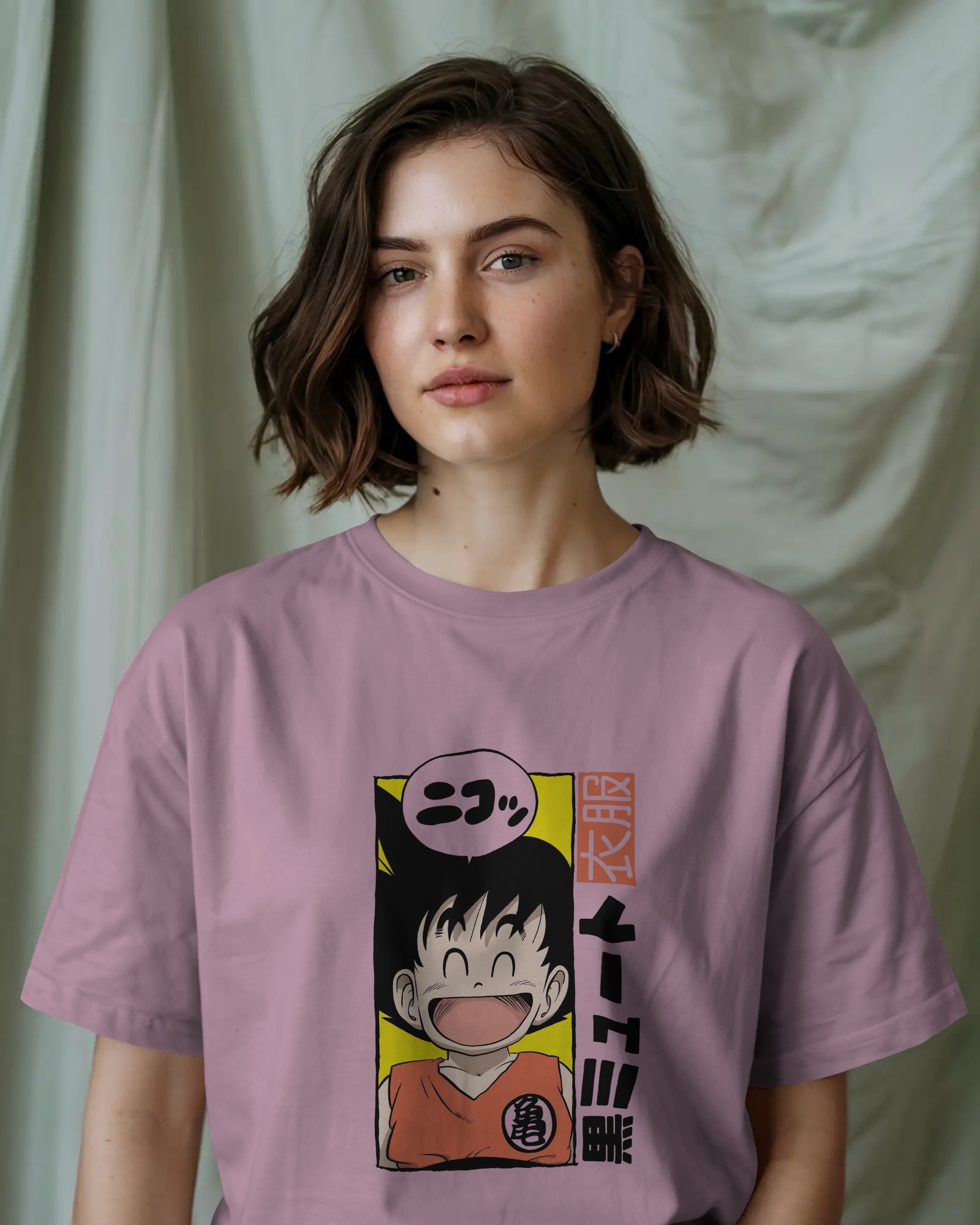 Dragon Ball Happy Goku Premium Oversized T-shirt for Ultimate Comfort and Style