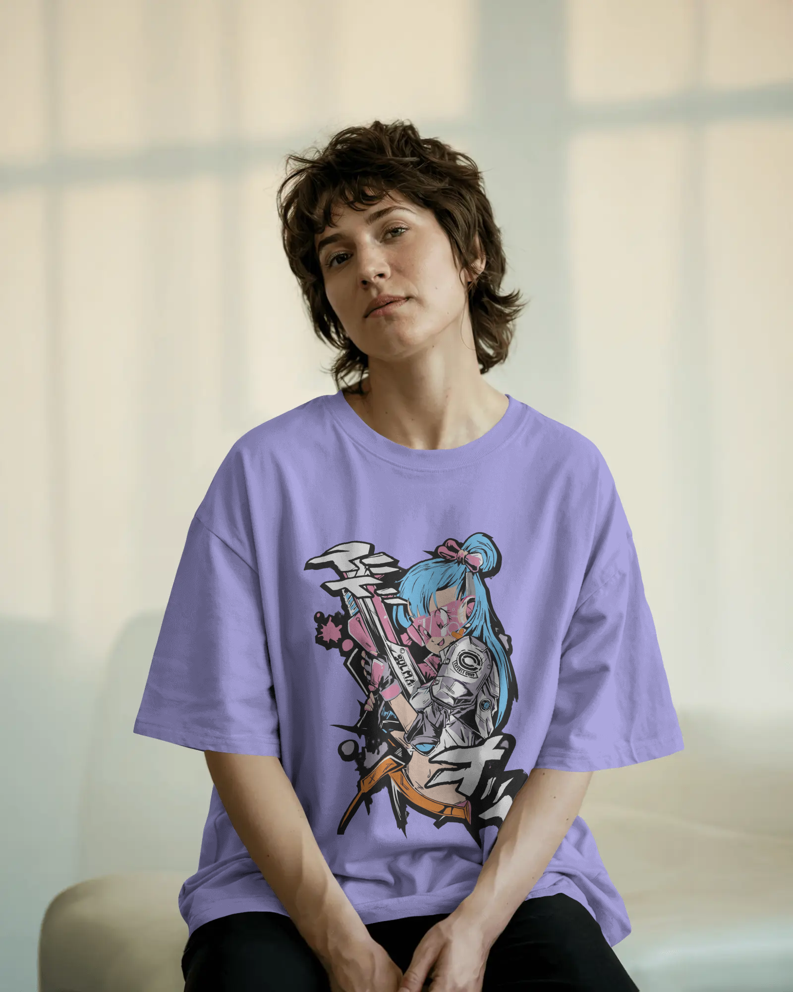 Bulma Premium Oversized T-shirt - Stylish Dragon Ball Inspired Apparel
