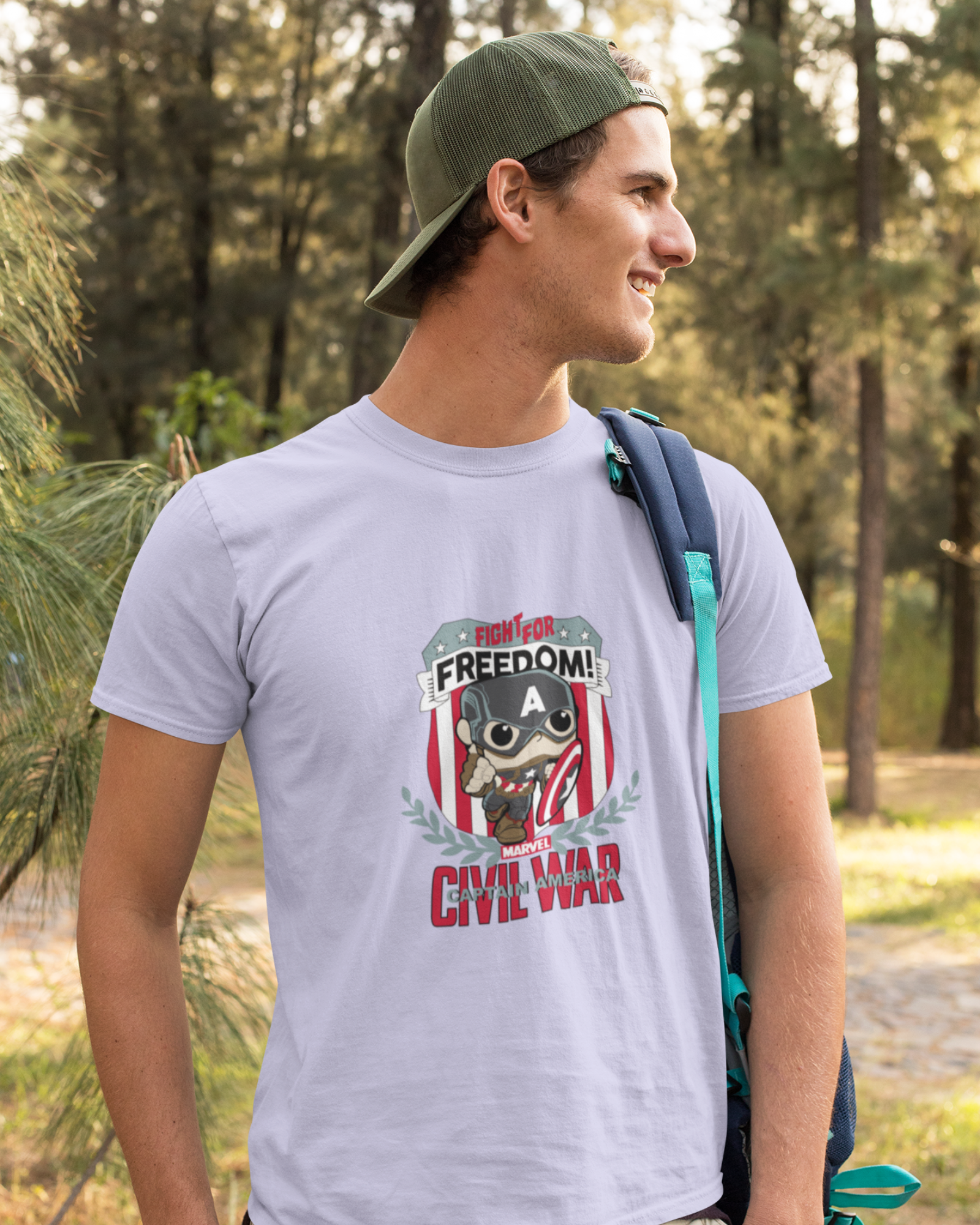 Captain America Civil War T-shirt | Fight for Freedom | Marvel Classic Tee