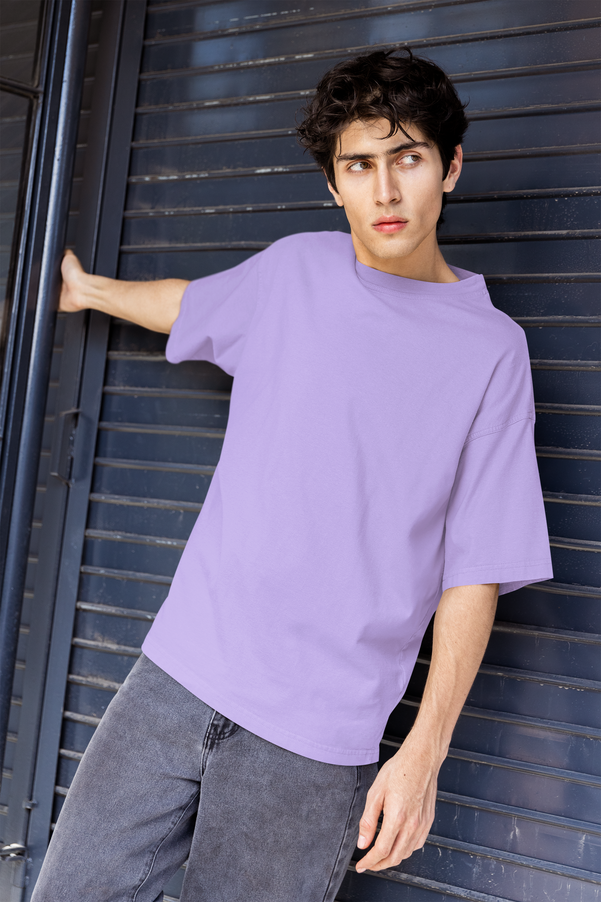 Lavender Basic Oversized T-shirt for Comfortable Fashion - Dorcus Wear