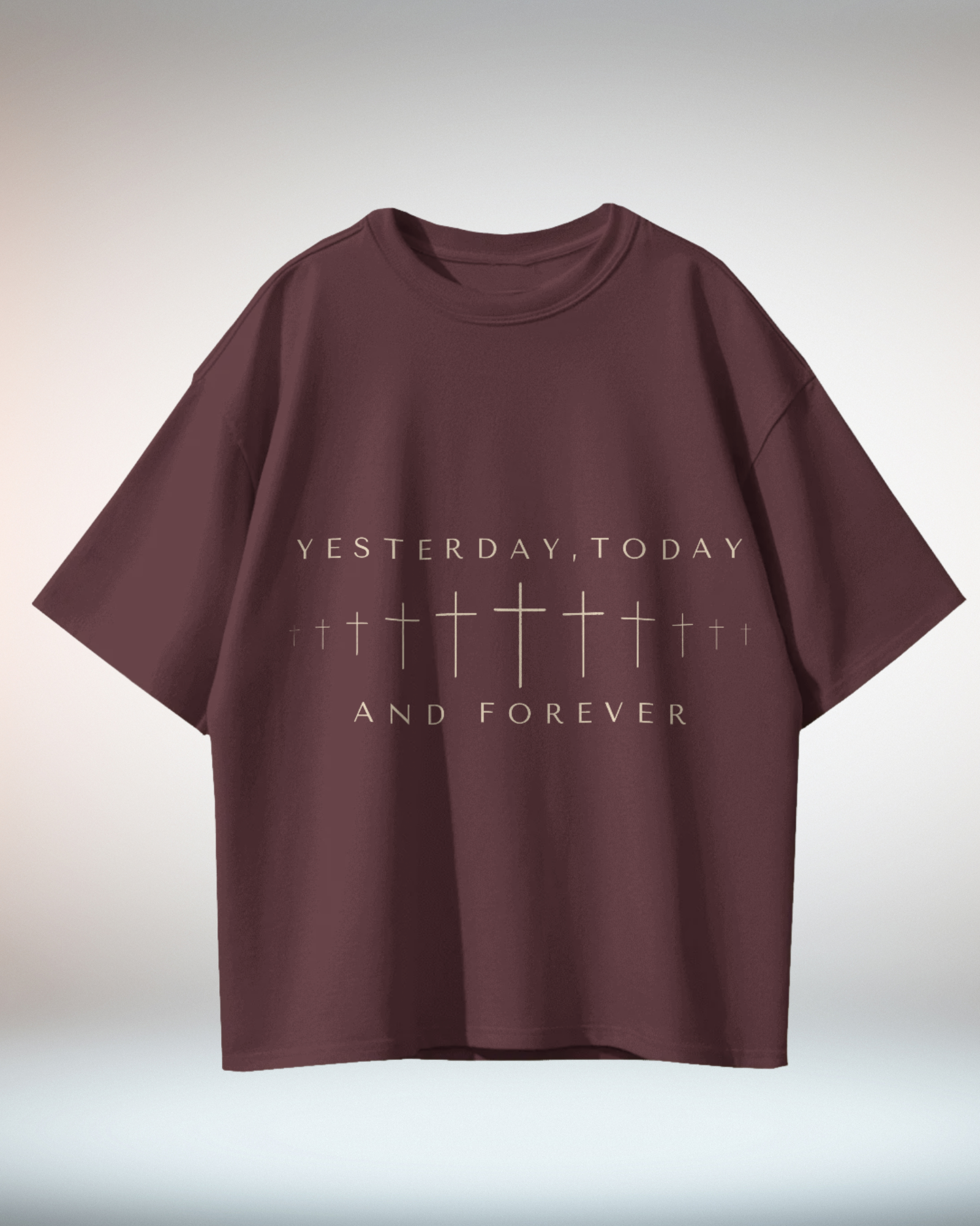 Black Beige Grunge Minimal Typographic Christian Religious TShirt - Dorcus Wear
