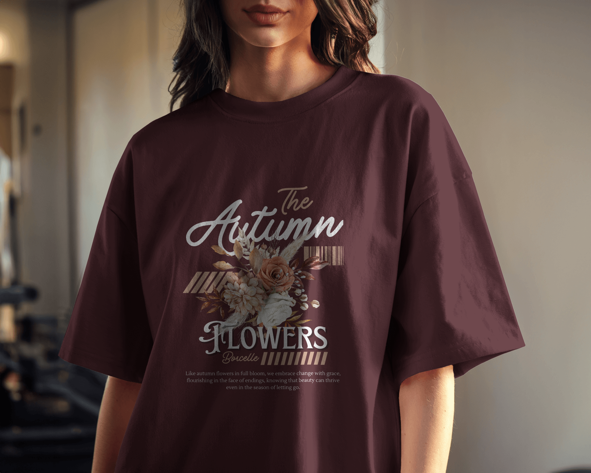 Autumn Bloom Premium Oversized T-shirt for Ultimate Comfort and Style