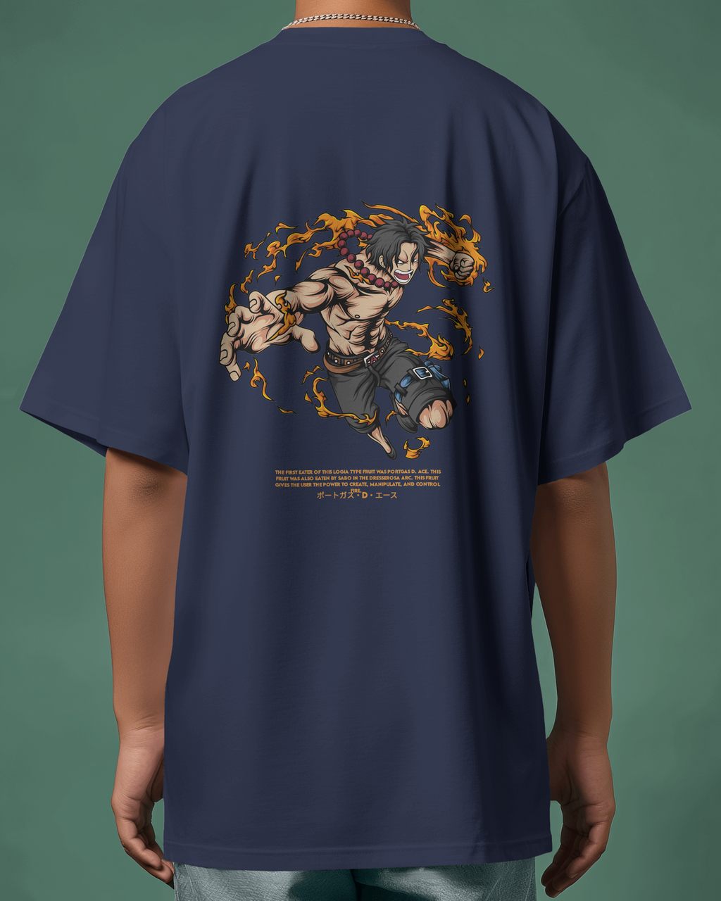 Portgas D Ace T-shirt | One Piece Premium Oversized T-shirt