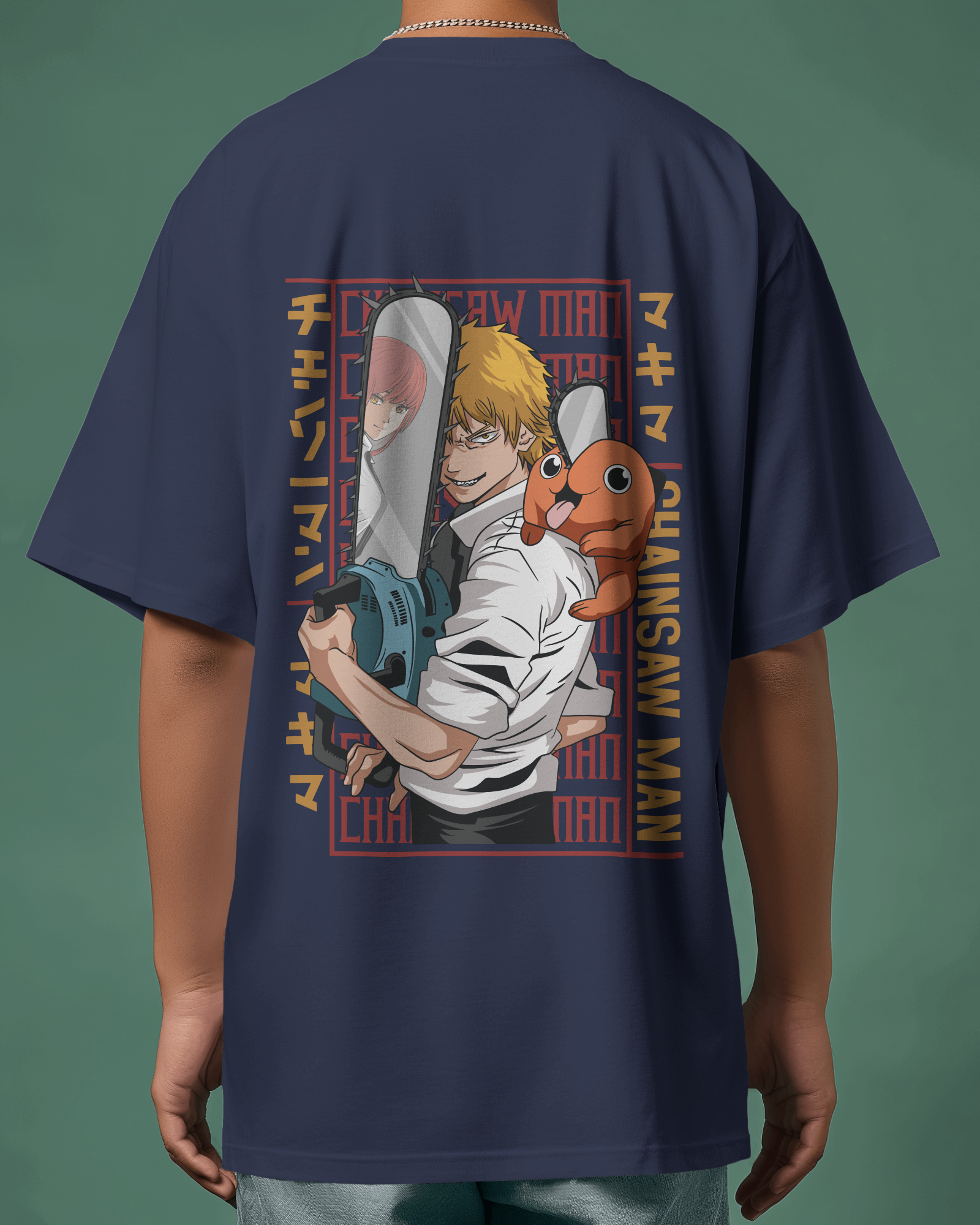 DENJI Chainsaw Man Premium Oversized T-shirt