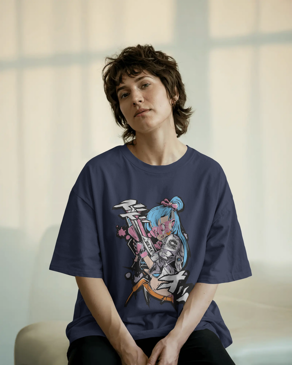 Bulma Premium Oversized T-shirt - Stylish Dragon Ball Inspired Apparel