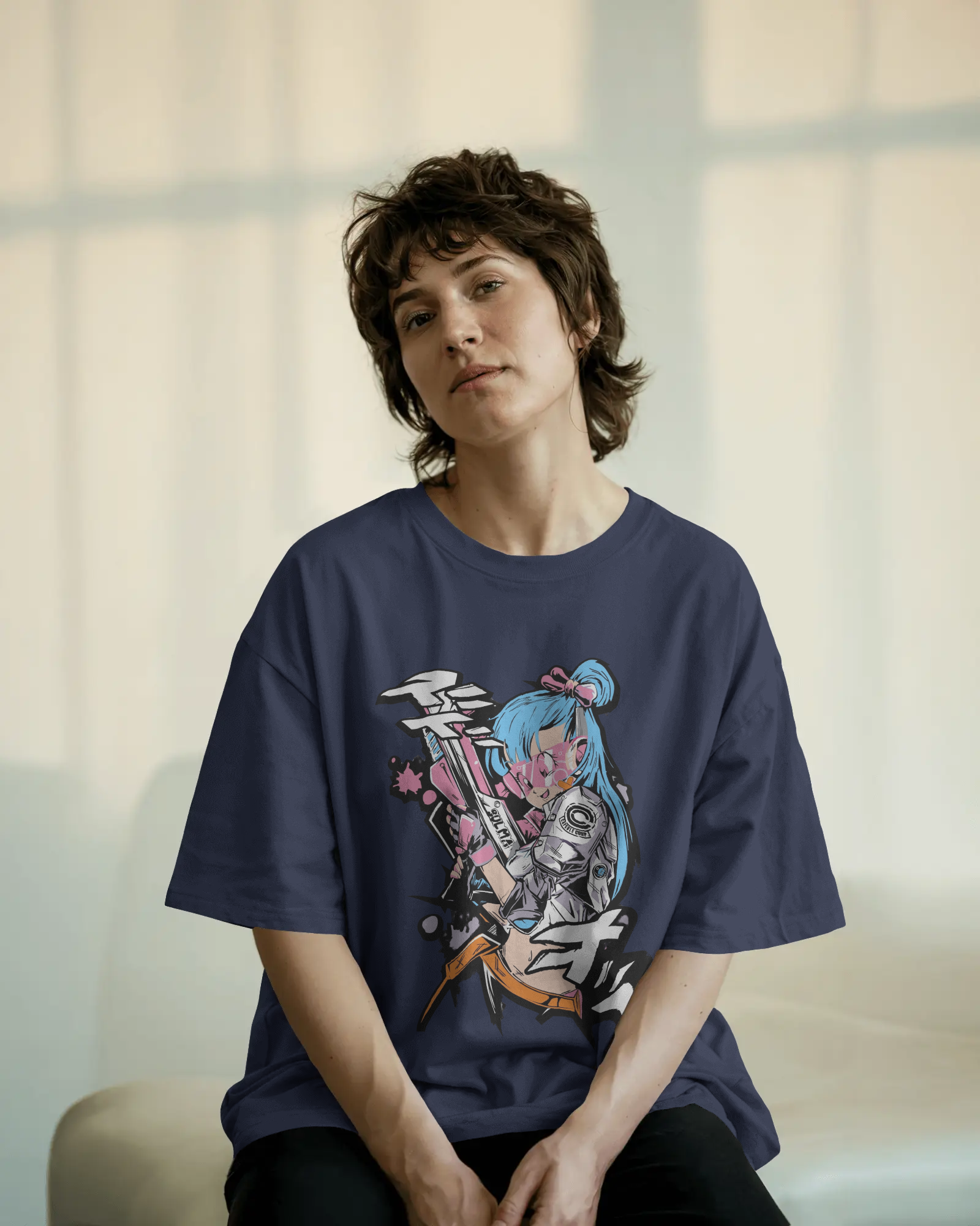 Bulma Premium Oversized T-shirt - Stylish Dragon Ball Inspired Apparel