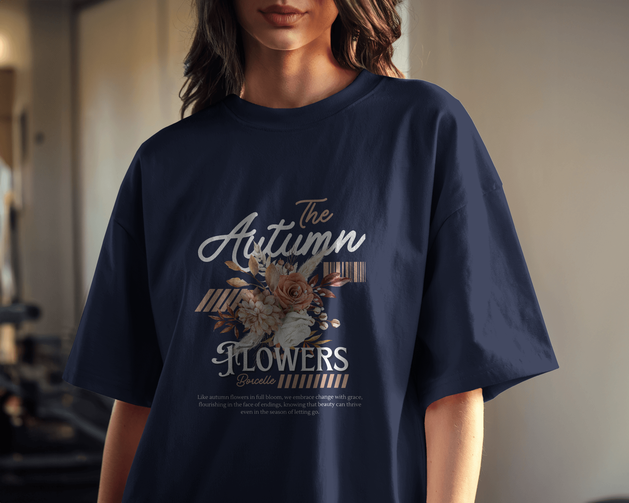 Autumn Bloom Premium Oversized T-shirt for Ultimate Comfort and Style