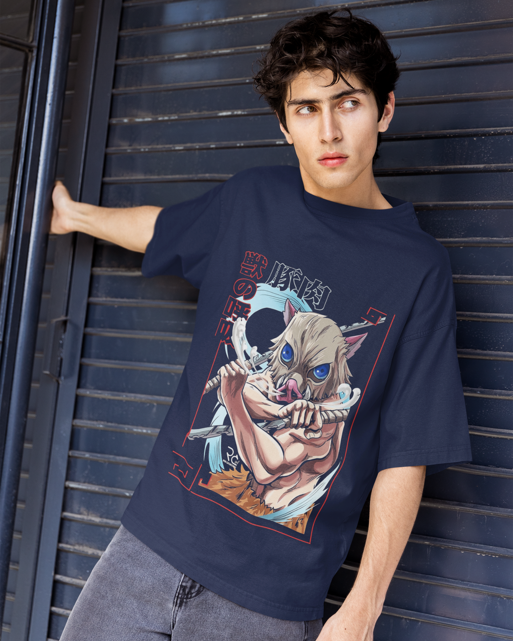 Demon Slayer Inosuke Premium Oversized T-Shirt