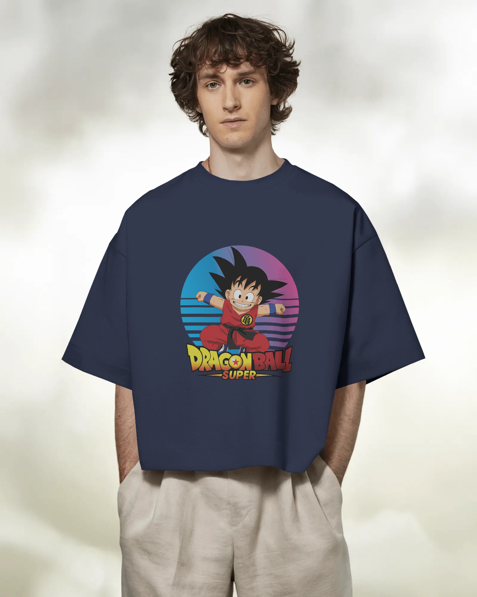 Retro Saiyan Kid Goku T-shirt | Dragon Ball Z Premium Oversized T-shirt