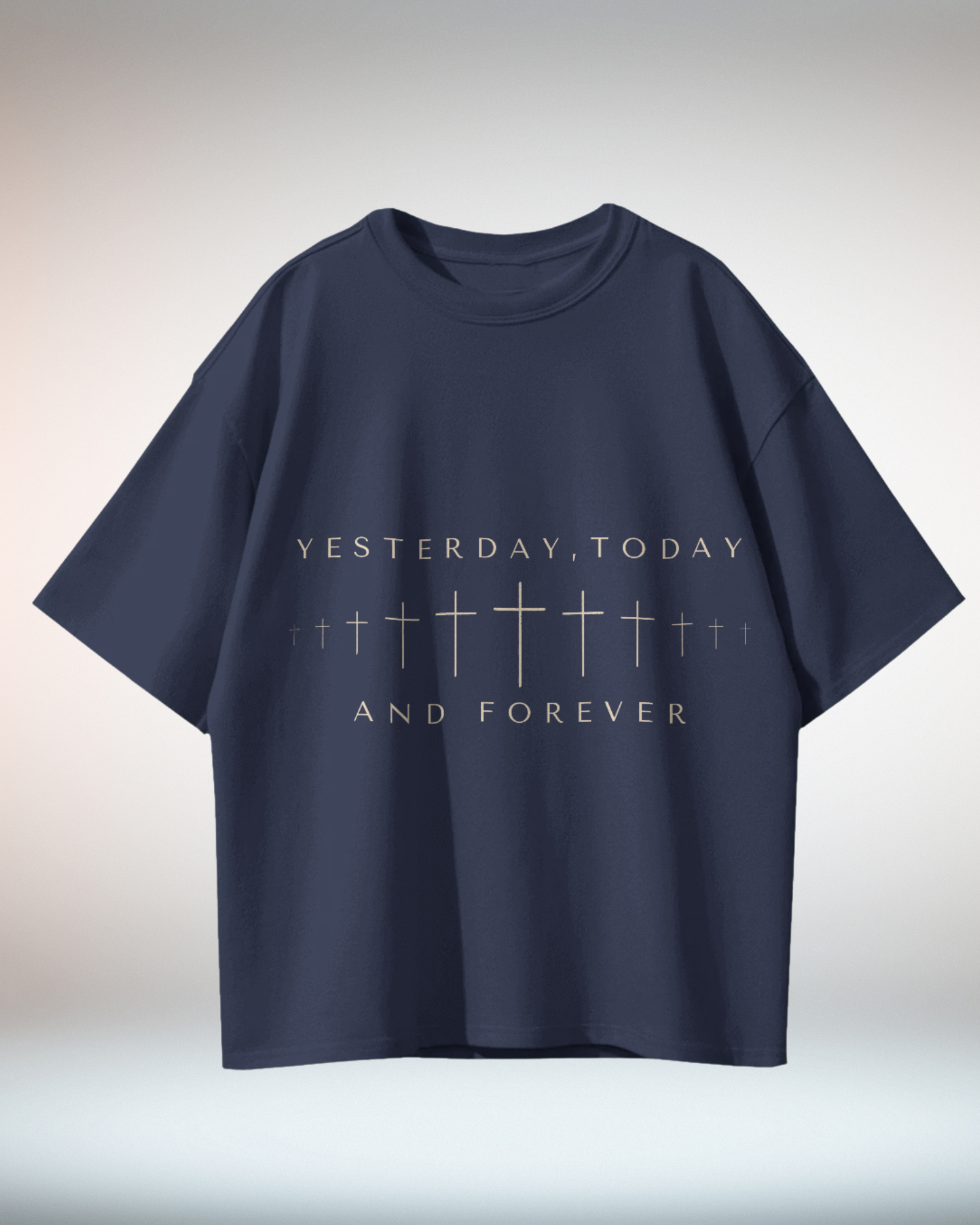 Black Beige Grunge Minimal Typographic Christian Religious TShirt - Dorcus Wear