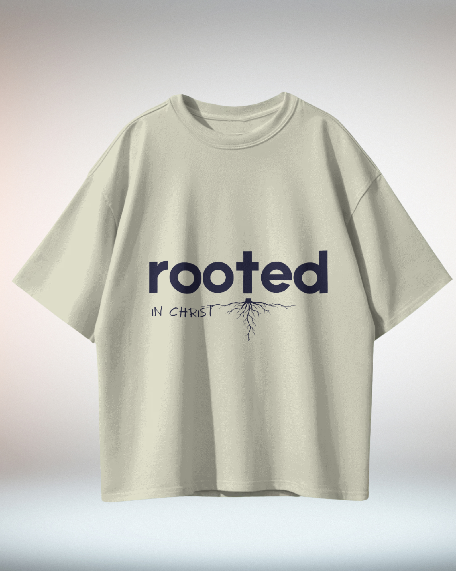 Blue Peach Minimal Typographic Christian Religious TShirt - Dorcus Wear