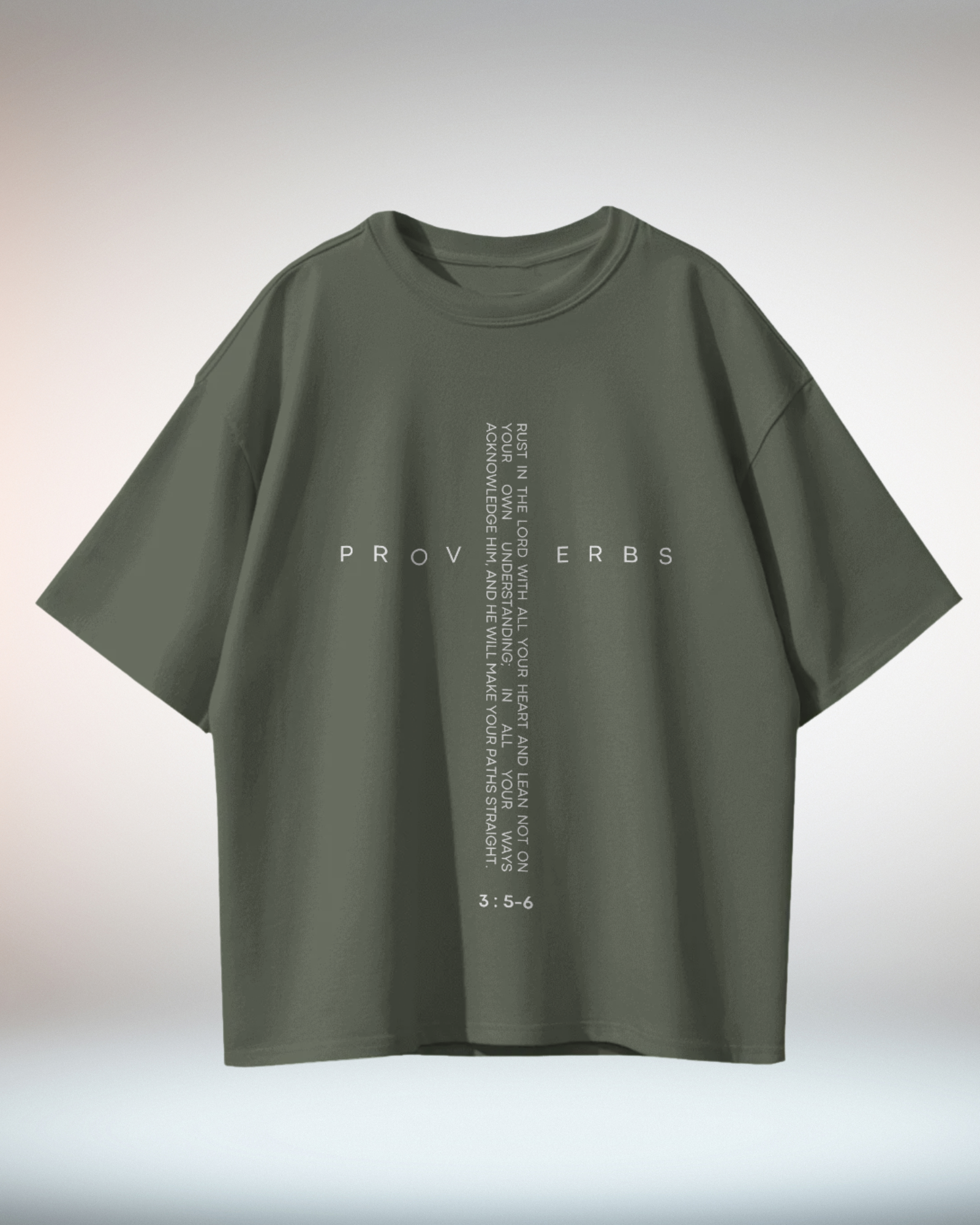 Green White Minimal Typographic Christian Religious TShirt - Dorcus Wear