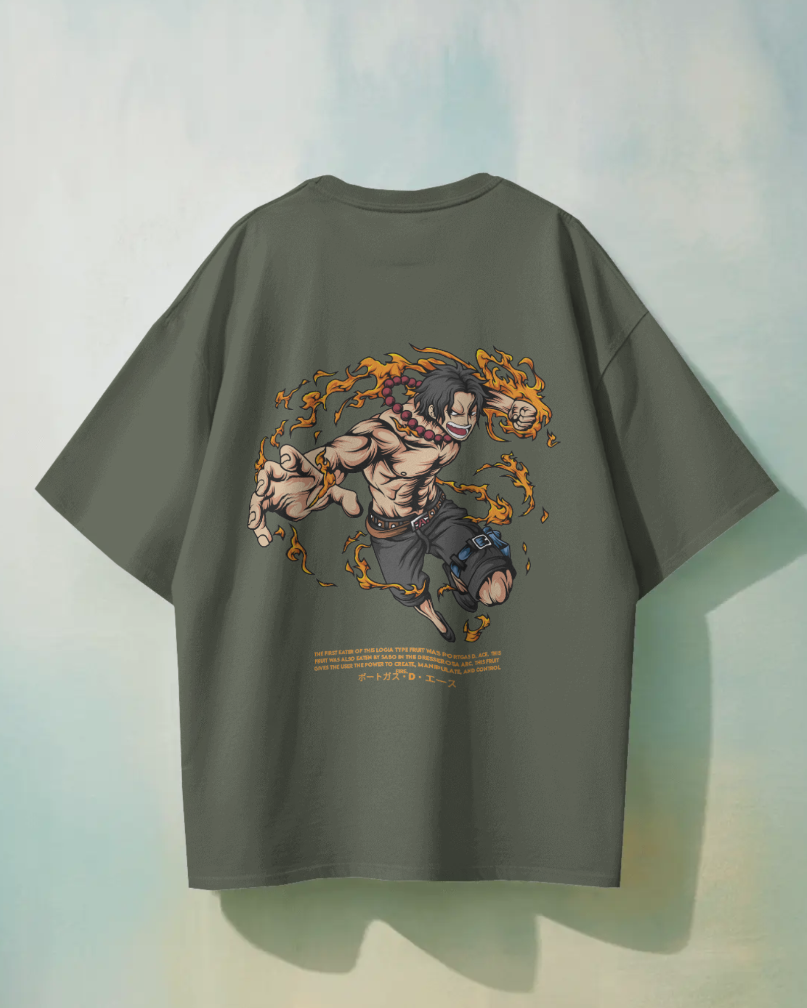 Portgas D Ace T-shirt | One Piece Premium Oversized T-shirt