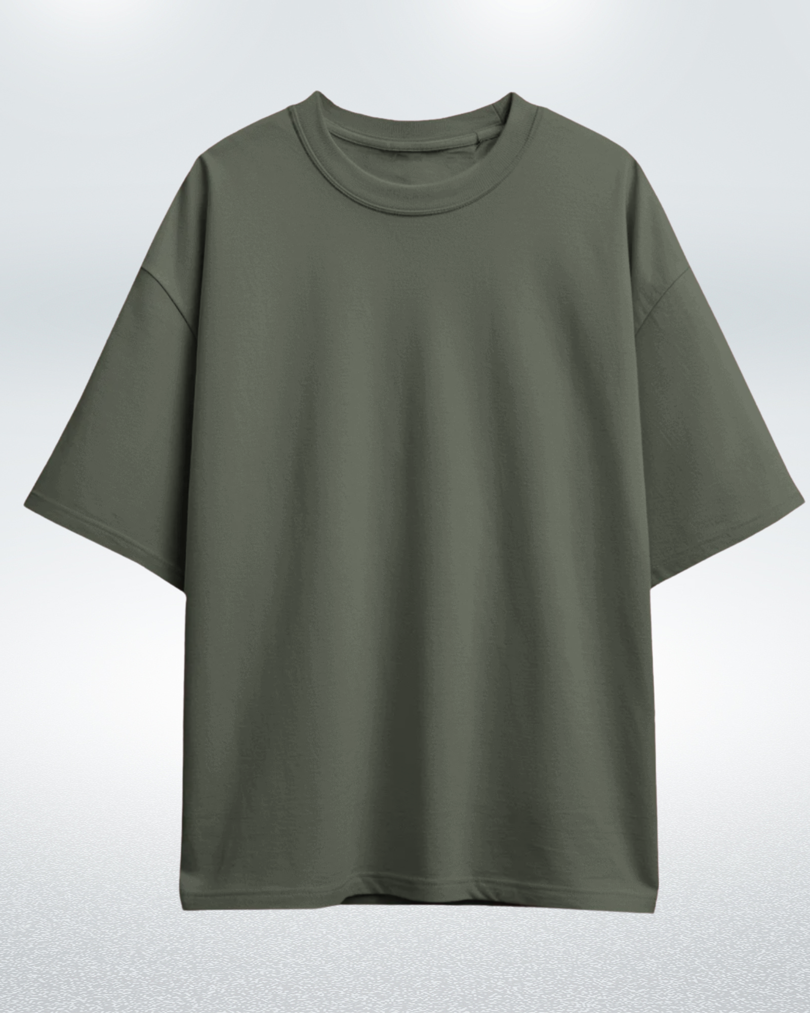 Olive Green Basic Oversized T-shirt for Comfortable Style - Dorcus Wear