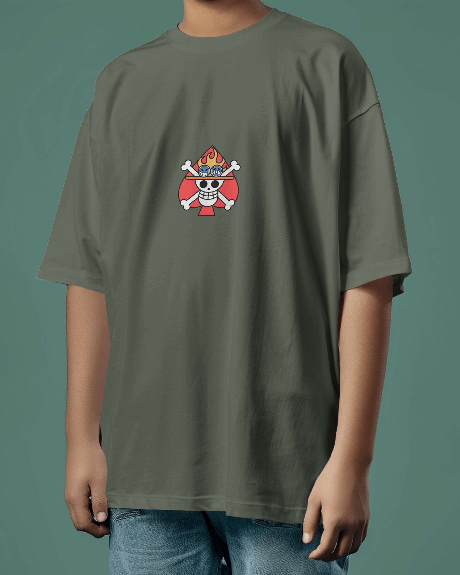 Portgas D Ace T-shirt | One Piece Premium Oversized T-shirt
