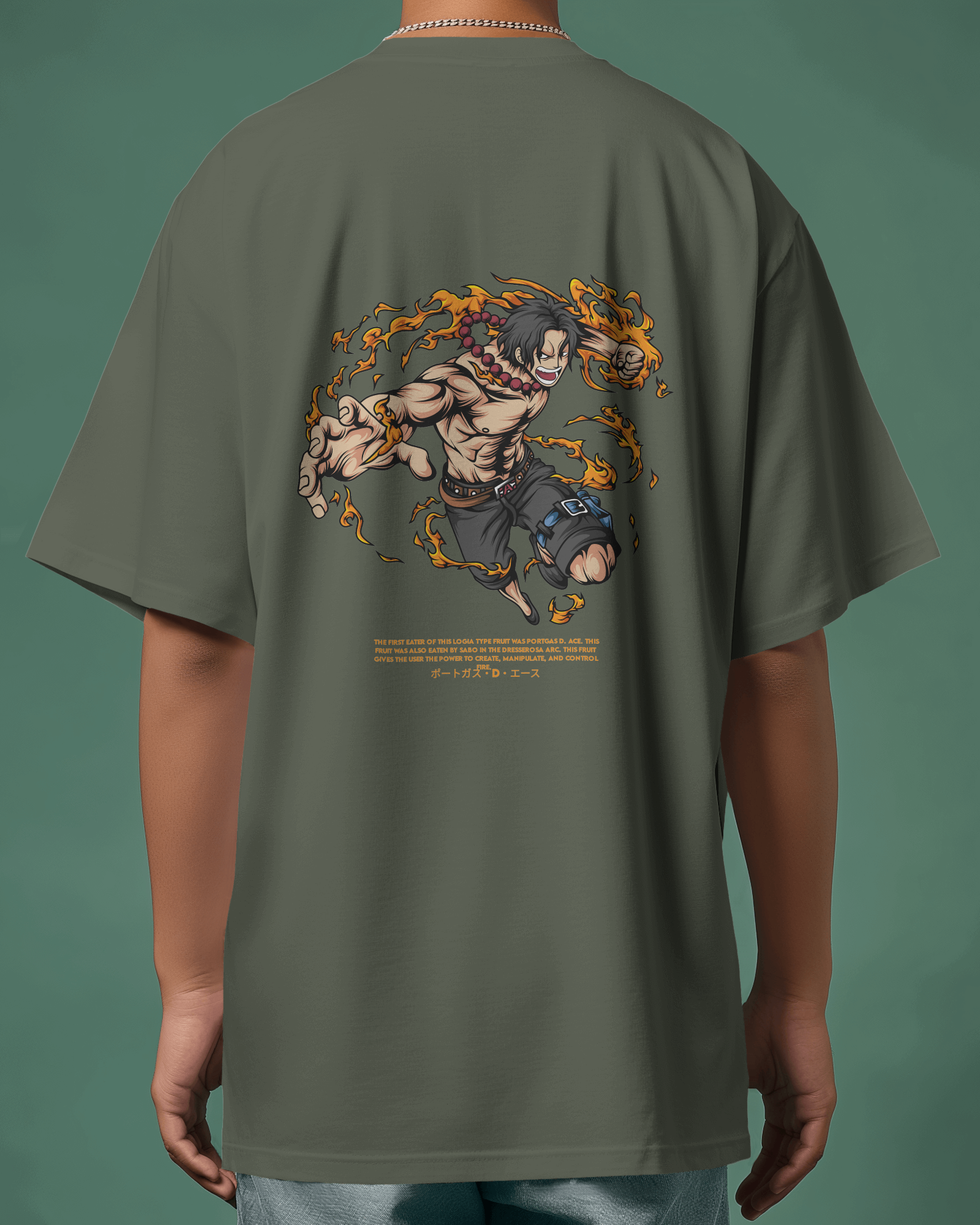 Portgas D Ace T-shirt | One Piece Premium Oversized T-shirt