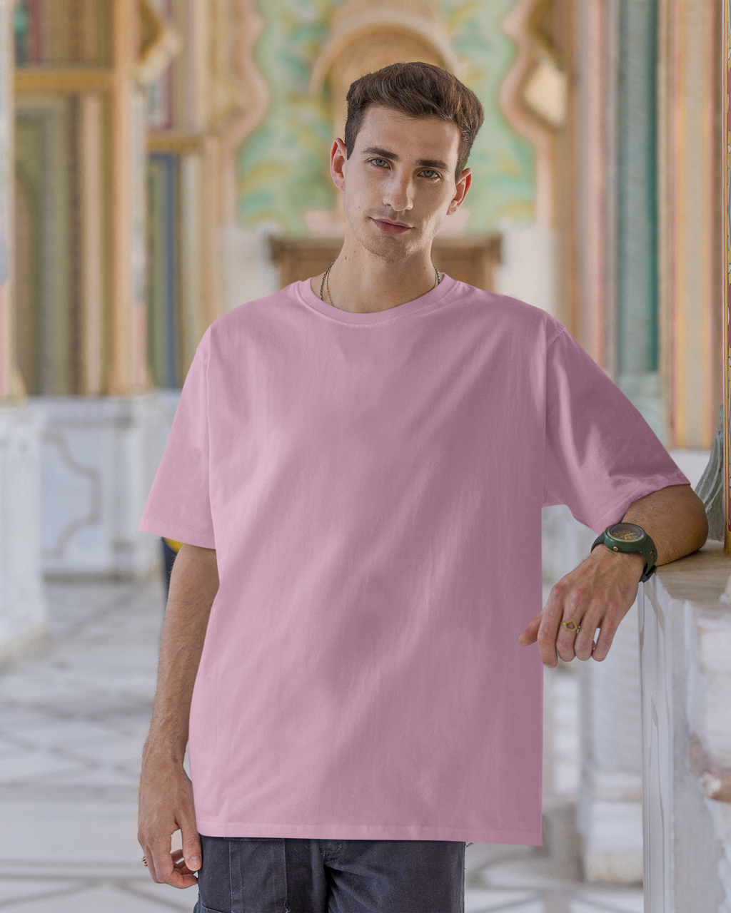 Baby Pink Oversized T-shirt for Stylish Comfort - Dorcus Wear