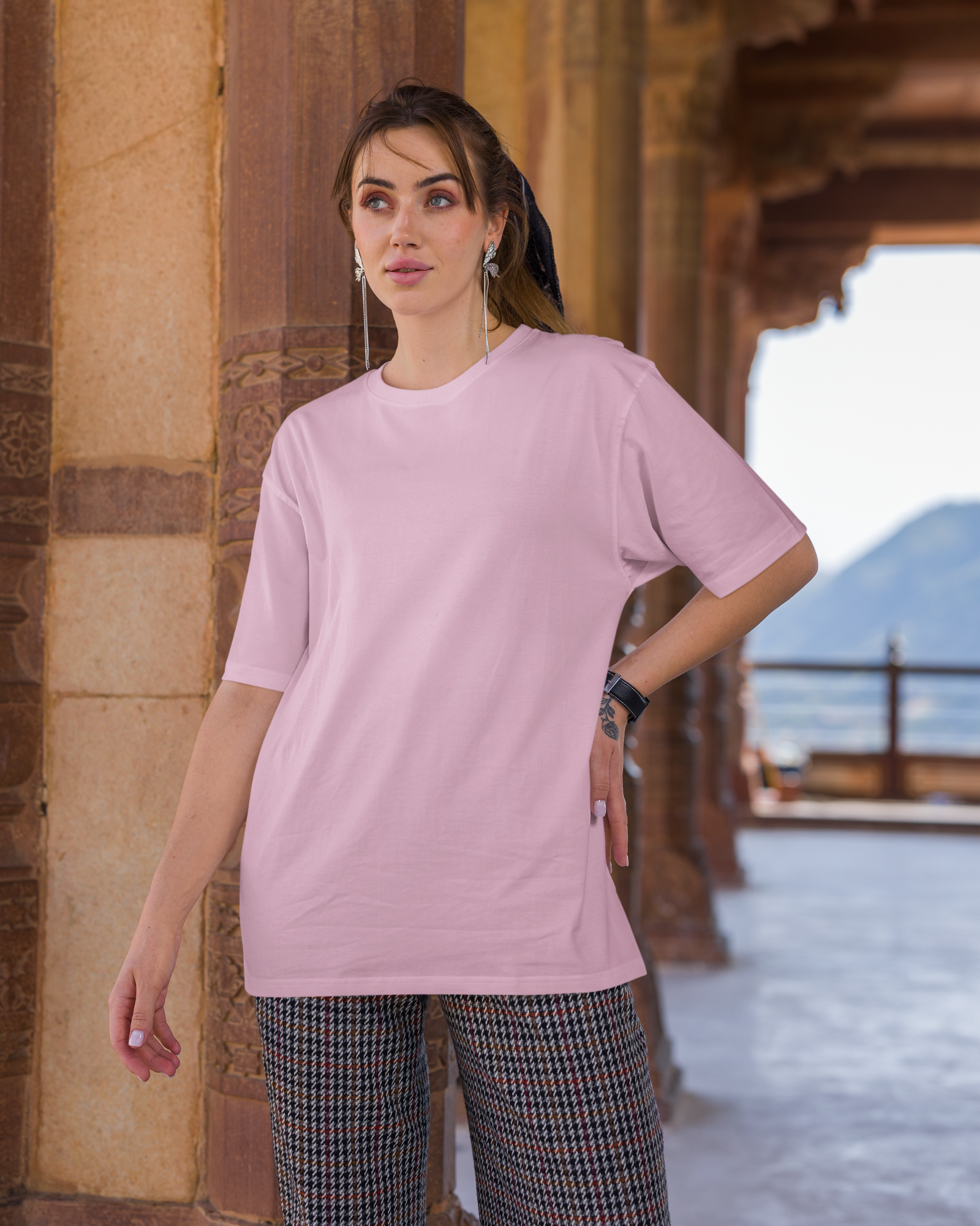 Baby Pink Oversized T-shirt for Stylish Comfort - Dorcus Wear