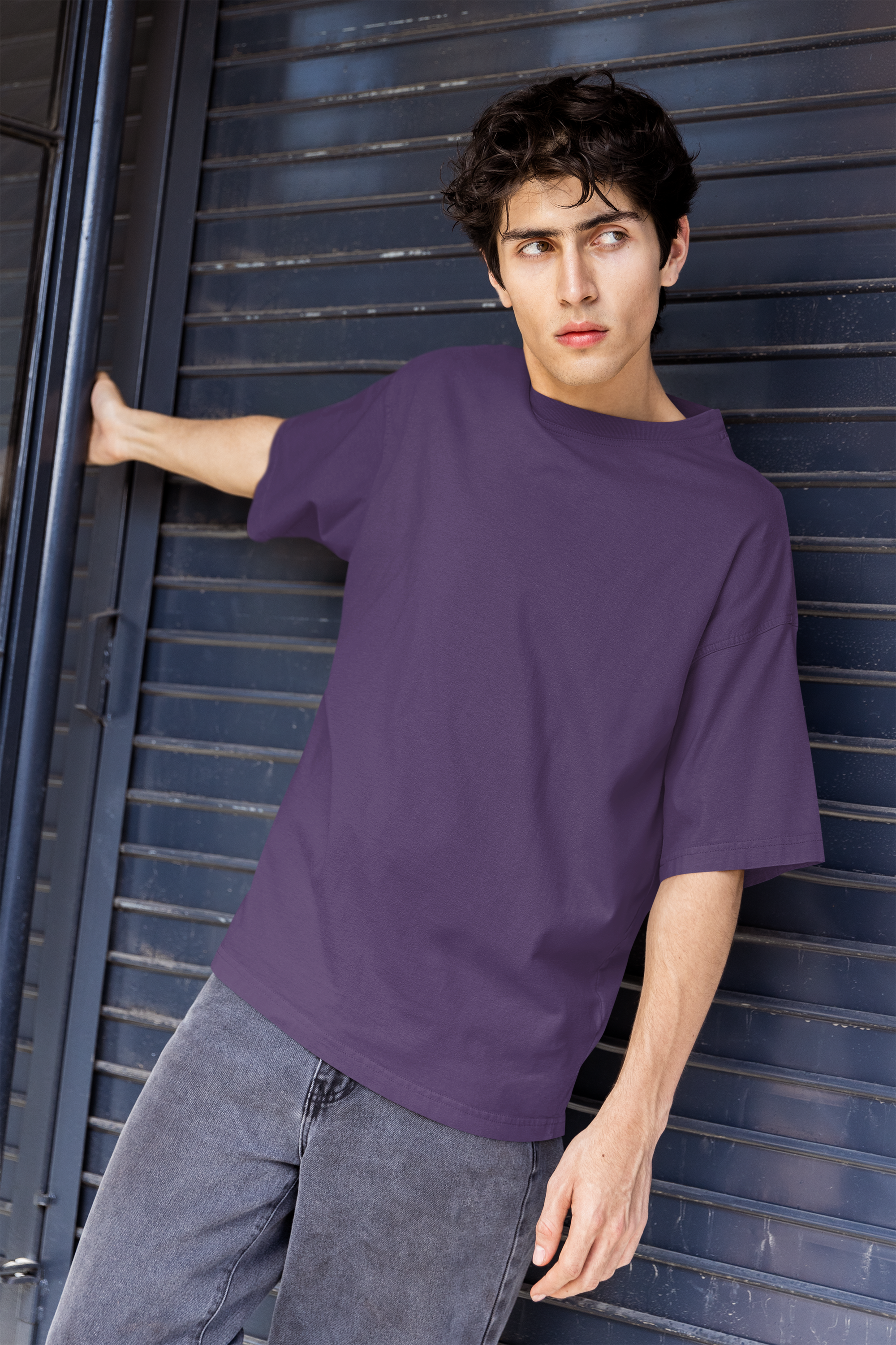 Purple Basic Oversized T-Shirt for Comfort and Style - Dorcus Wear