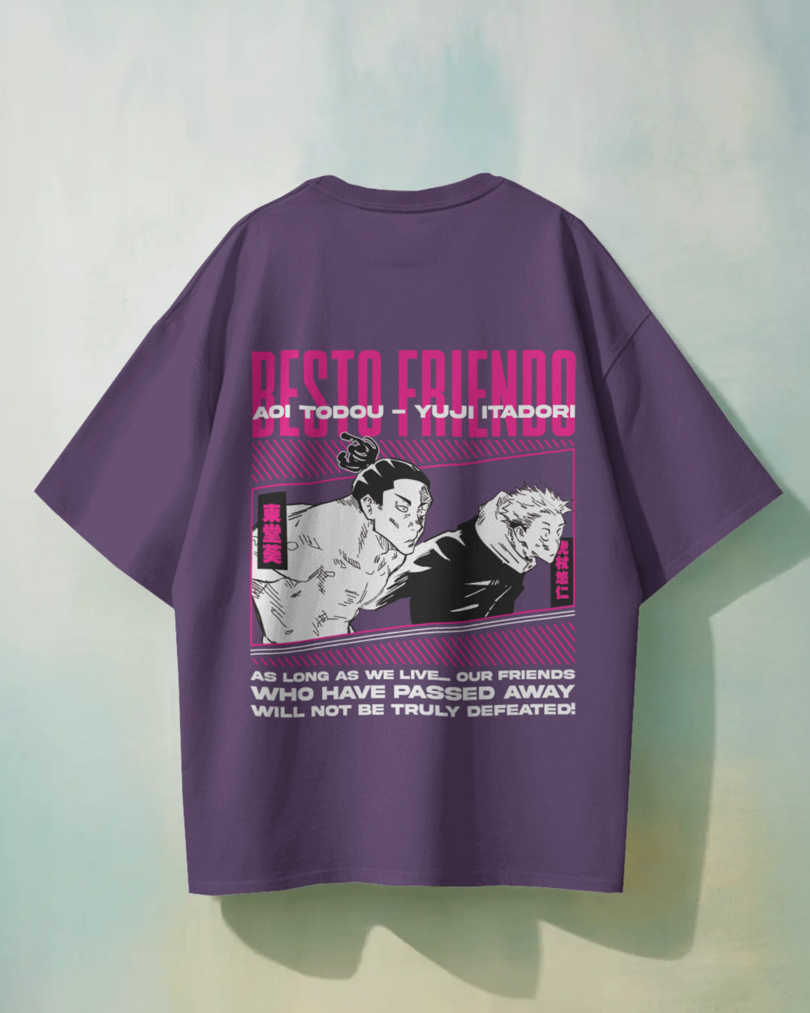 Besto Friendo Jujutsu Kaisen featuring Itadori & Toddu Jujutsu Kaisen Oversized Premium T-shirt