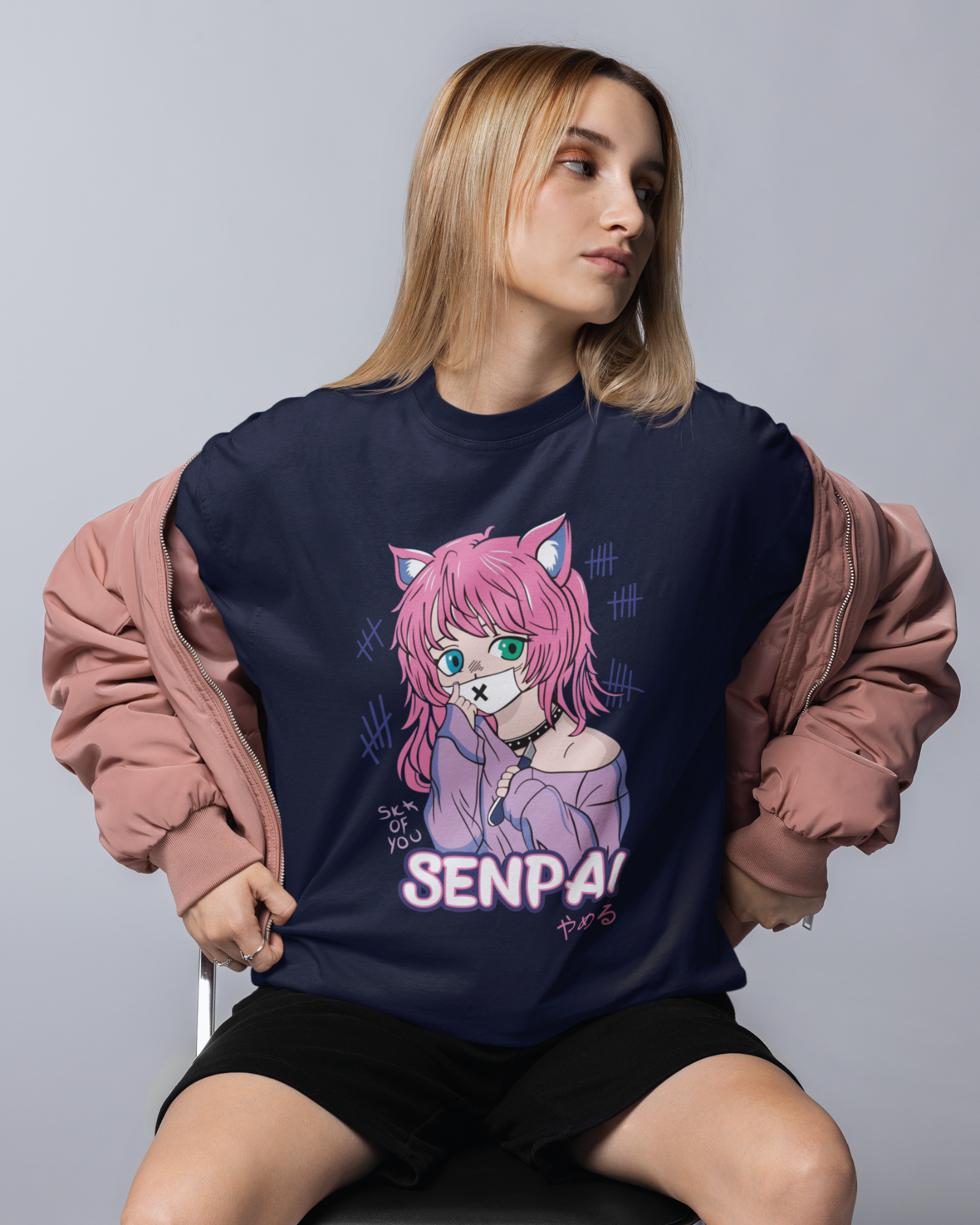 Senpai Catgirl Oversized T-shirt