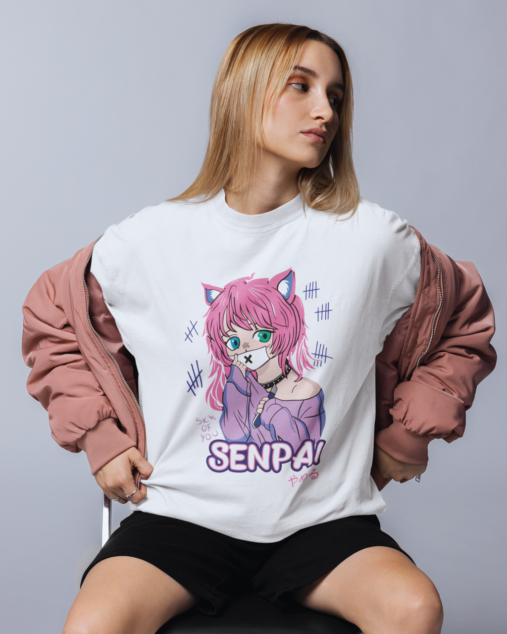 Senpai Catgirl Oversized T-shirt