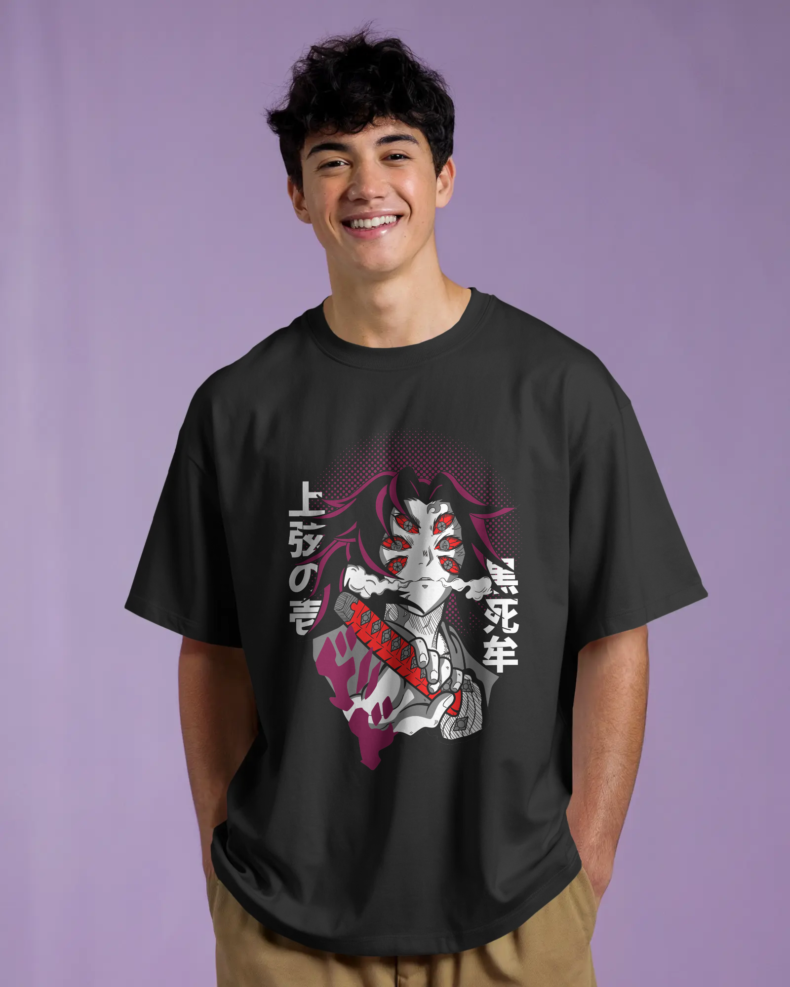 Upper Moon One Kokushibo T-shirt | Premium Oversized Demon Slayer T-Shirt