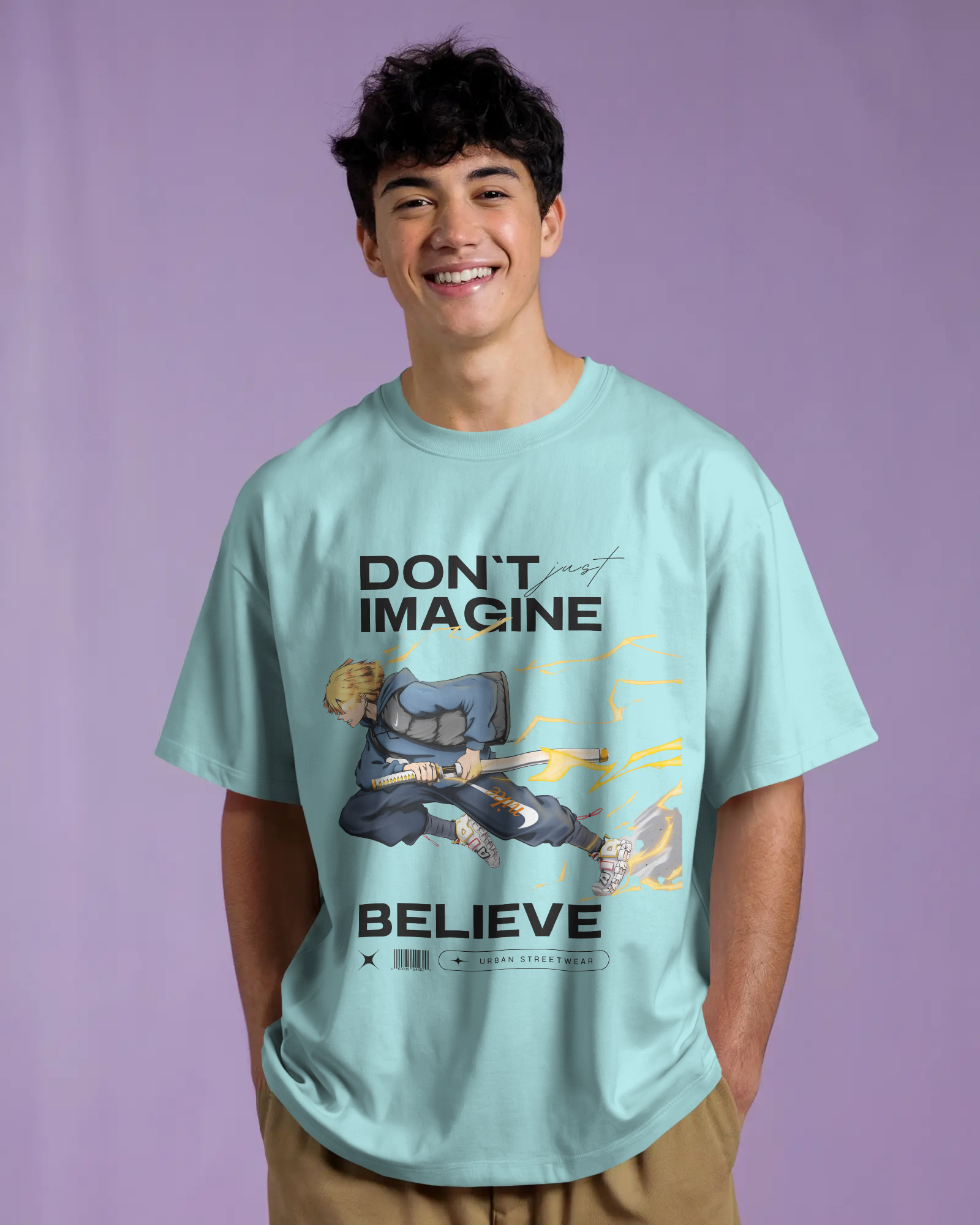 Believe in Thunder Zenitsu Premium Oversized