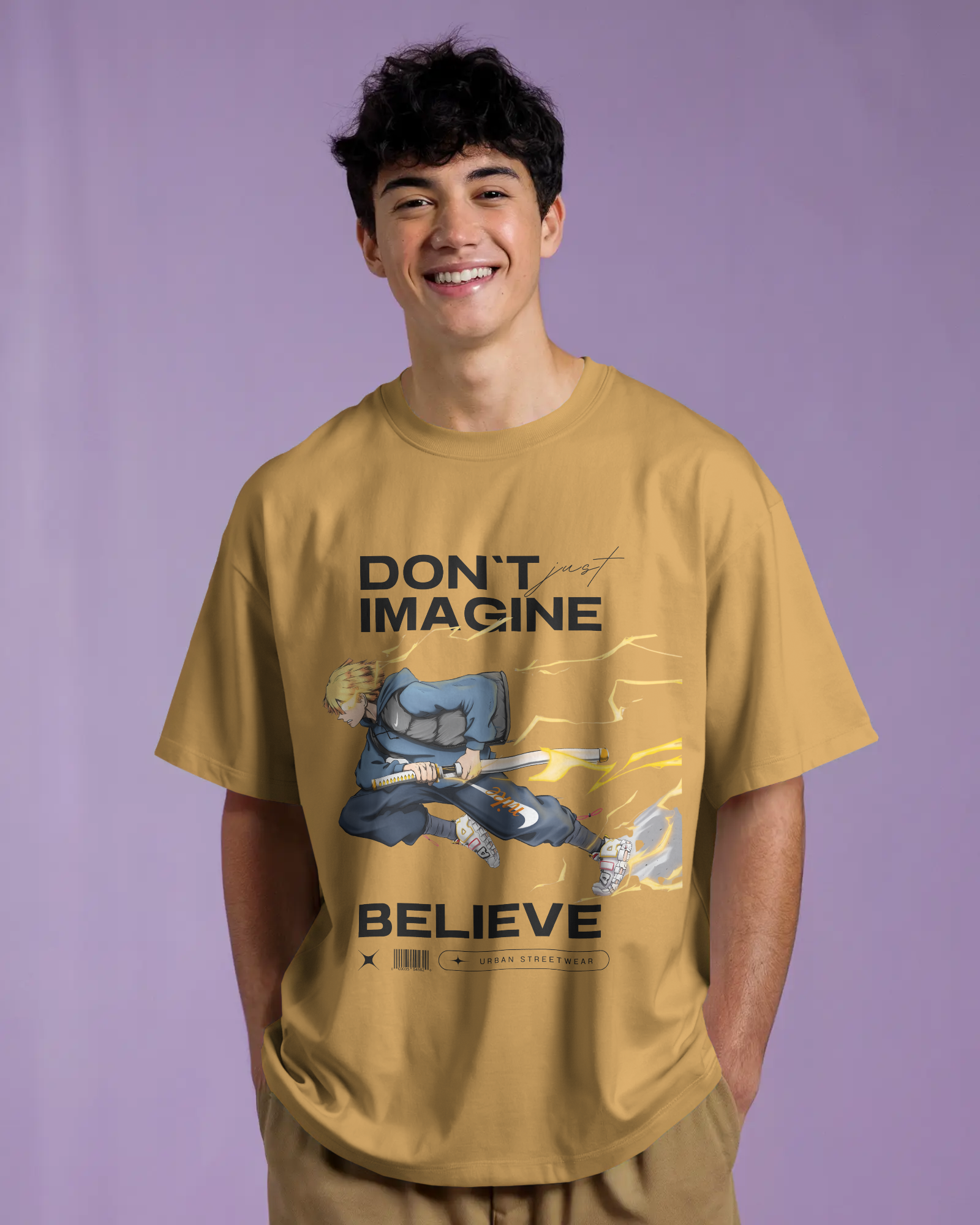 Believe in Thunder Zenitsu Premium Oversized
