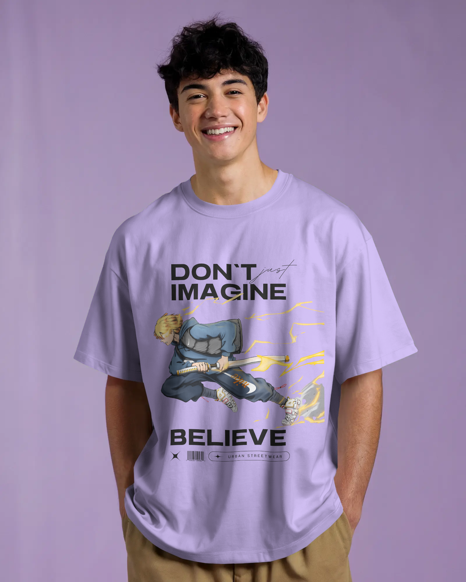 Believe in Thunder Zenitsu Premium Oversized