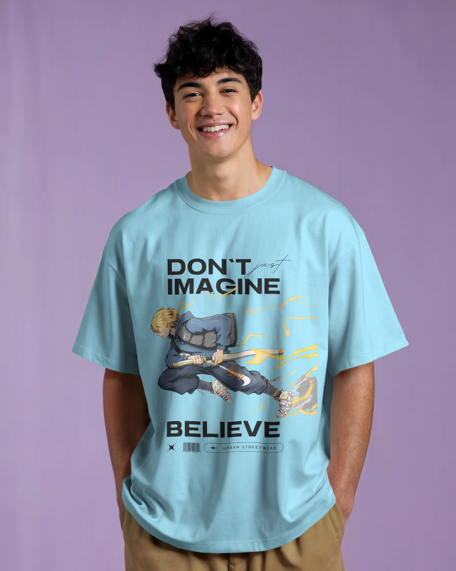 Believe in Thunder Zenitsu Premium Oversized