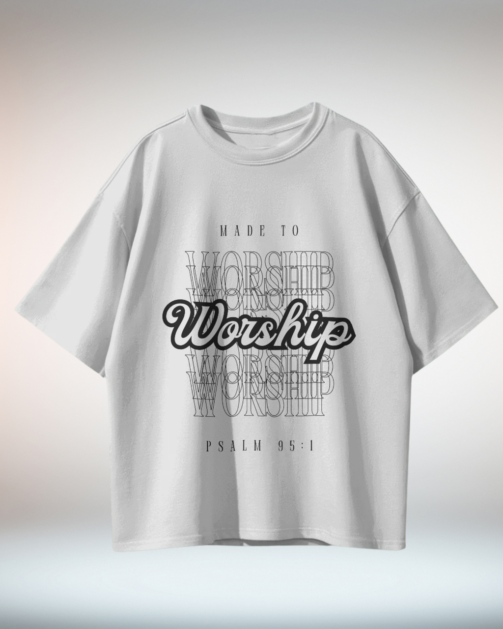 Black White Grunge Minimal Typographic Christian Religious TShirt - Dorcus Wear