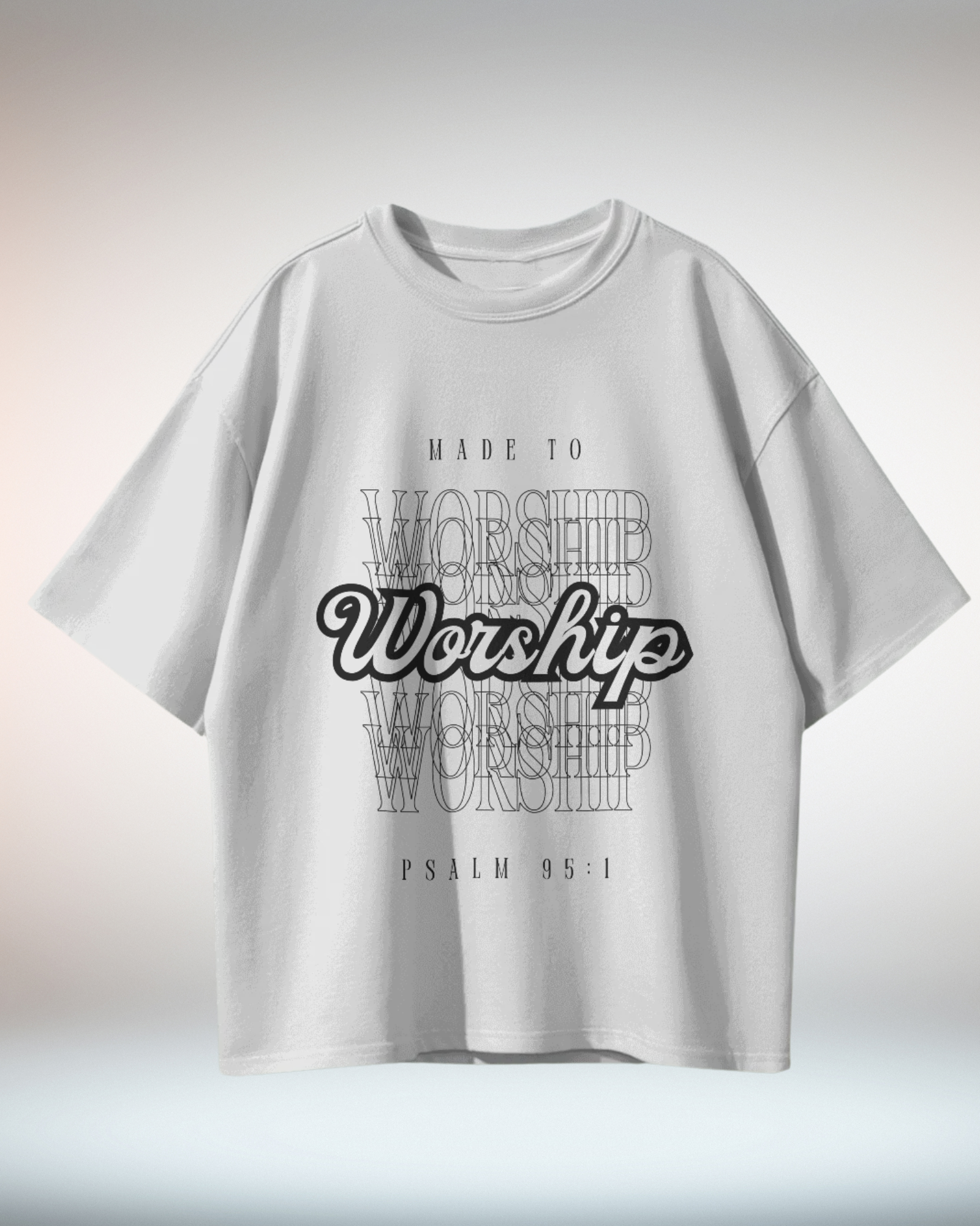 Black White Grunge Minimal Typographic Christian Religious TShirt - Dorcus Wear