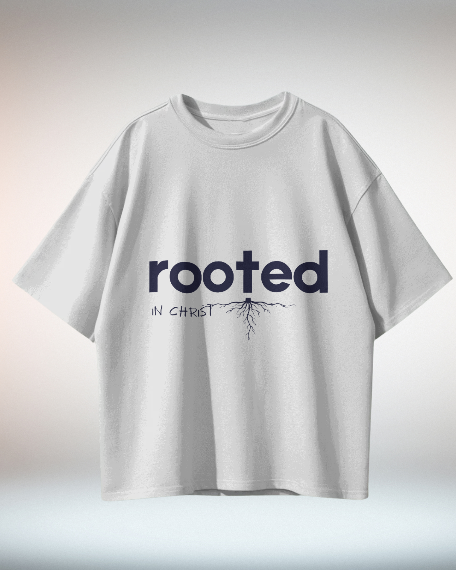 Blue Peach Minimal Typographic Christian Religious TShirt - Dorcus Wear
