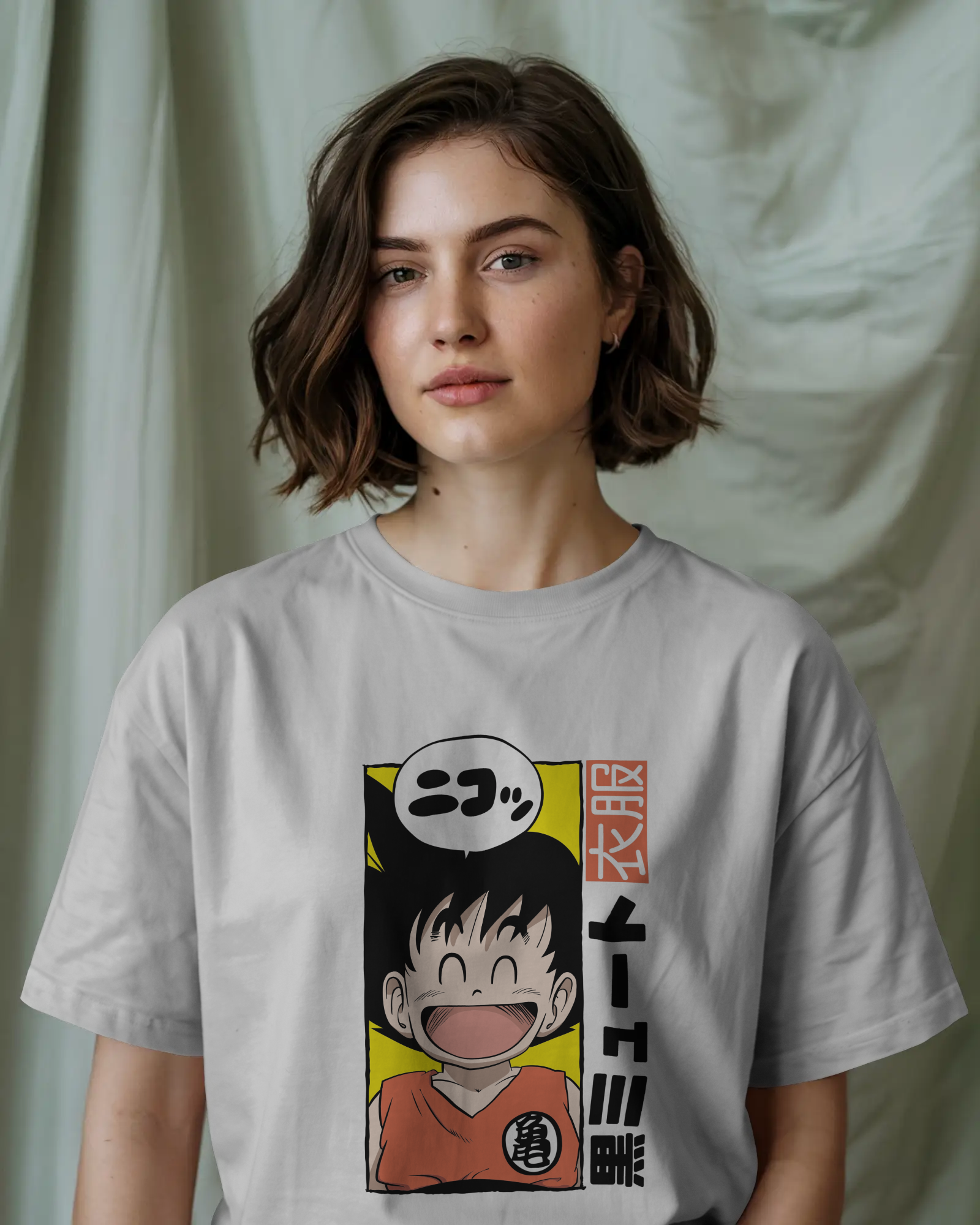 Dragon Ball Happy Goku Premium Oversized T-shirt for Ultimate Comfort and Style
