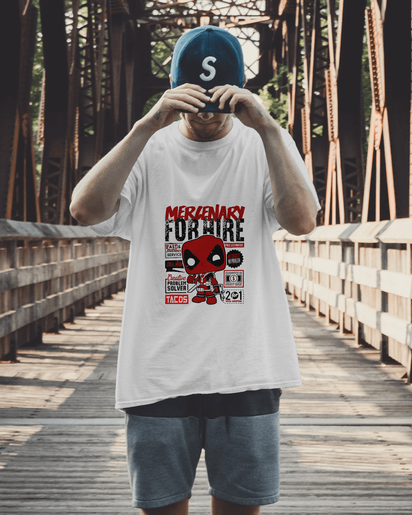 Hire Me, I’m Deadpool – Chaos, Tacos & Mayhem Edition Deadpool Classic T-shirt