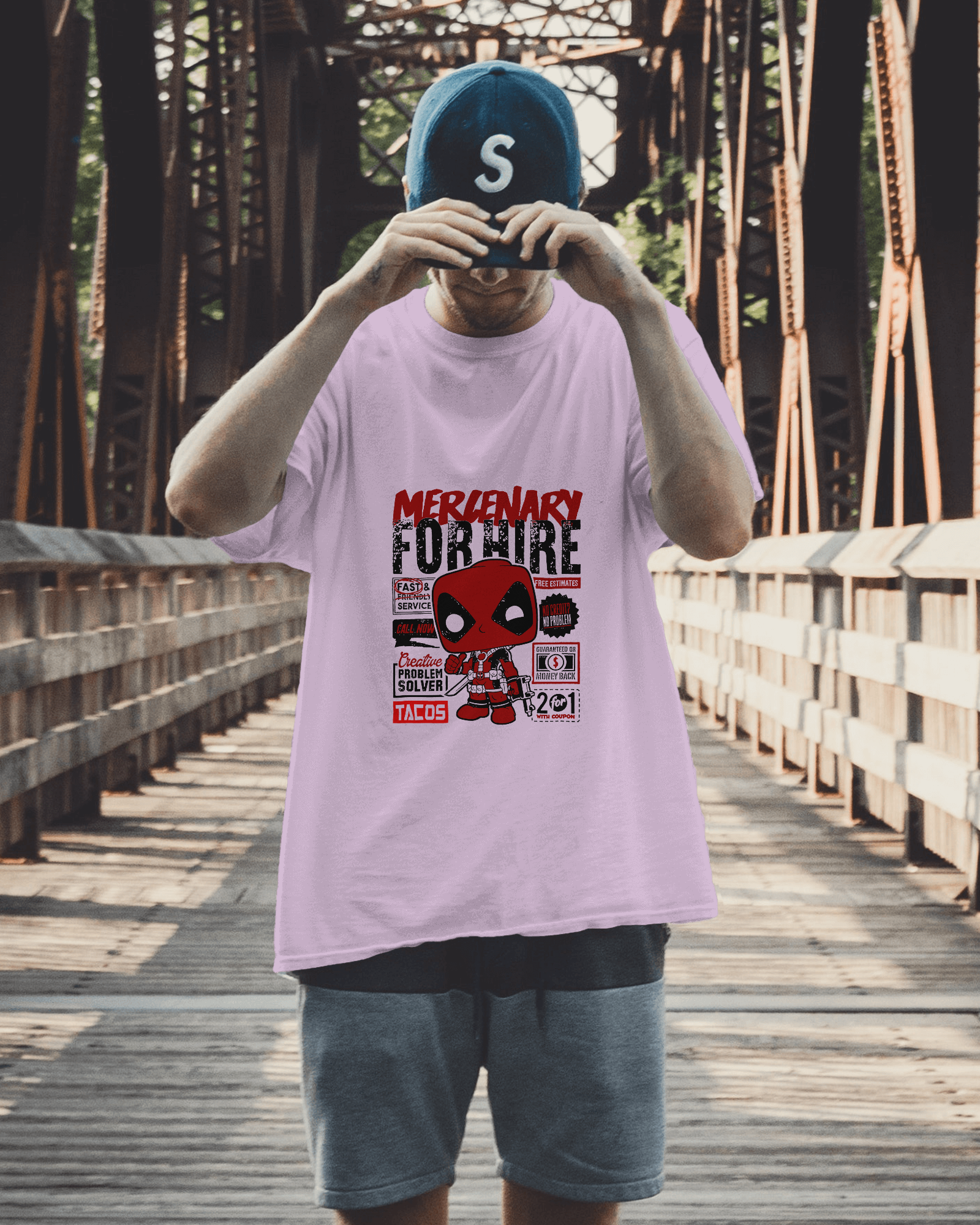 Hire Me, I’m Deadpool – Chaos, Tacos & Mayhem Edition Deadpool Classic T-shirt