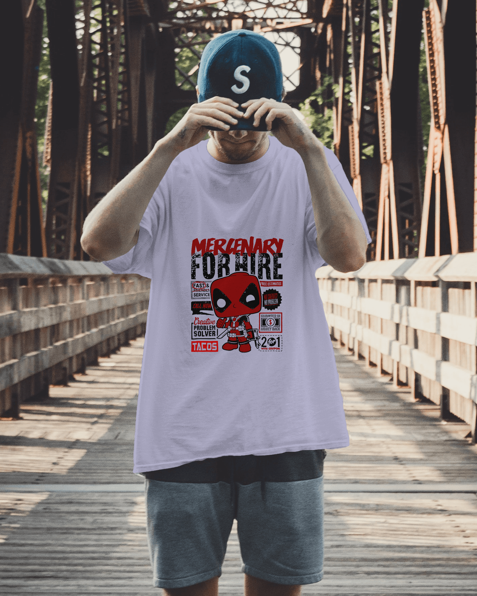 Hire Me, I’m Deadpool – Chaos, Tacos & Mayhem Edition Deadpool Classic T-shirt